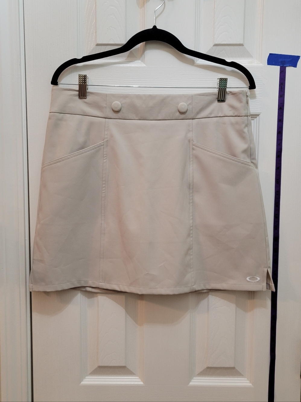 Oakley Beige Athletic Skort with Button Waist Details